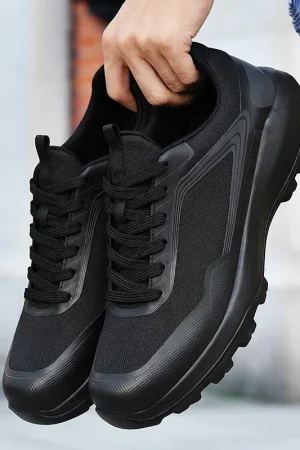 Anti-slip Outdoor Casual Hiking Mesh for Men Black Fashion Spring Summer Shoes Male Lace Designer Sports Leather Sneakers Man