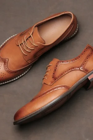 Size 7~13 Brogue Dress Shoes Man Wedding Leather Social Shoe Male