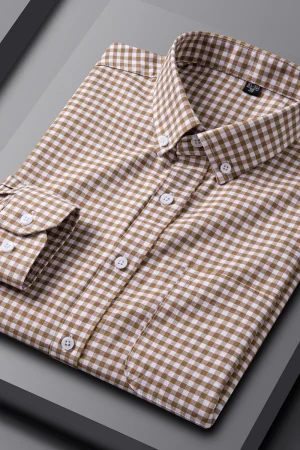 New in shirt 100%cotton oxford plaid long sleeve shirts for man slim fit formal plain shirt soft striped casual elegant clothes