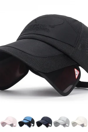 Summer Outdoor Fishing Sunscreen Baseball Cap Men's Extended Brim Sunshade Leisure Sports Fashion Women